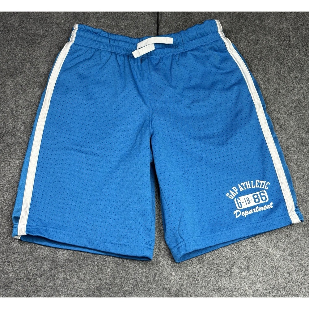 Gap Kids Athletic Mesh Shorts Blue Size L 10 Drawstring Active Basketball